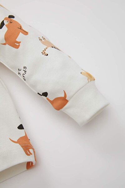 DeFacto Erkek Bebek Pijama Takımı Aslan Baskılı Uzun Kollu Üst Uzun Alt D1771A524AU