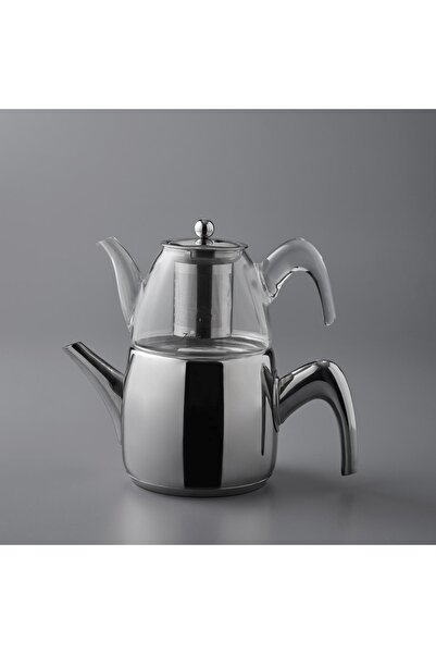 Jumbo 6500 Cam Demlikli Full Metal Sap Çaydanlık