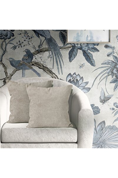 GOCCIA HOME 2'li Kadife Dokulu Kırlent Kılıfı Krem