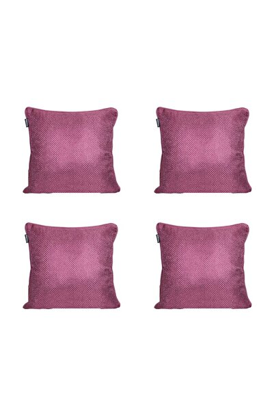 GOCCIA HOME Husă de pernă decorativă din 4 piese, cu textură de răchită, moal...
