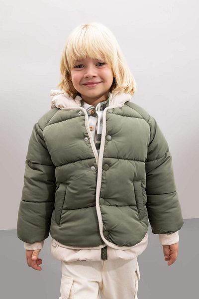 DeFacto Wasserdichte, aufblasbare Kapuzenjacke für Babys, Jungen, C3462A524WN