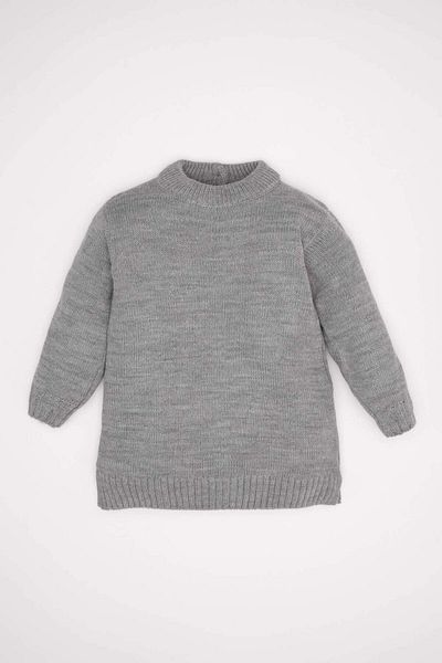 DeFacto Baby Girl Half Turtleneck Long Sleeve Knitwear Dress C8479A524Wn
