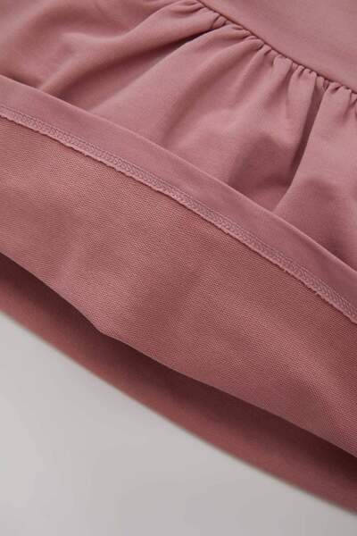 DeFacto Baby Girl Crew Neck Flower Printed Long Sleeve Sweatshirt Dress A6507A524Au