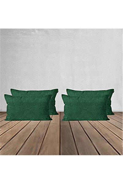 GOCCIA HOME 4'lü Kadife Dokulu Kırlent Kılıfı Yeşil