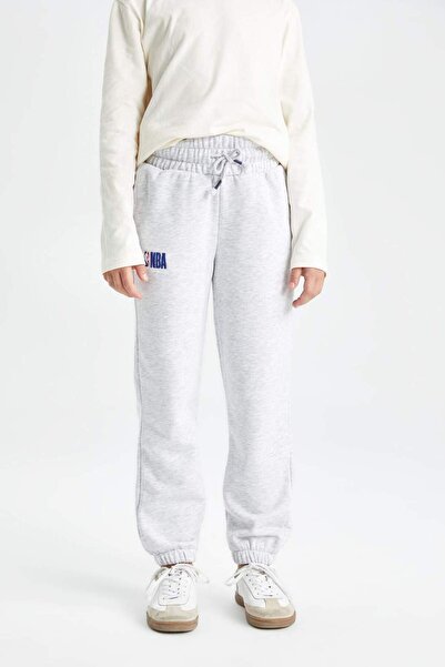 DeFacto Kız Çocuk NBA Wordmark Beli Paçası Lastikli Cepli Jogger Eşofman Altı C9512A824AU