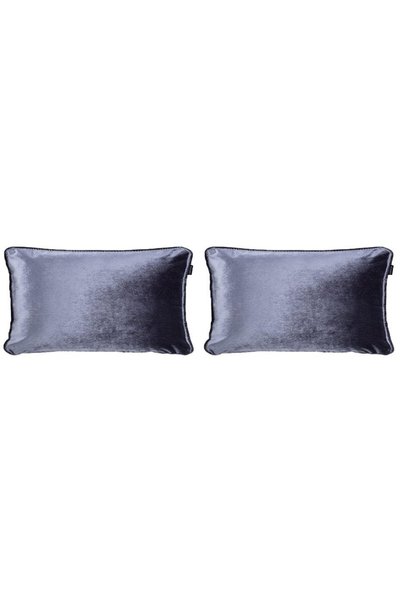 GOCCIA HOME Set de 2 huse de pernă dreptunghiulare din catifea, antracit