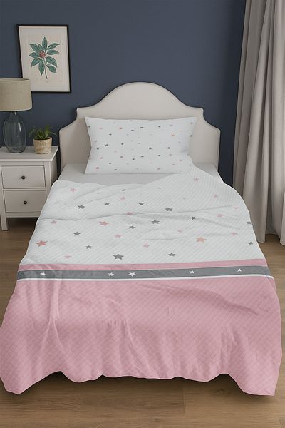 Bebişim Halı Star Patterned Single Pique & Bedspread