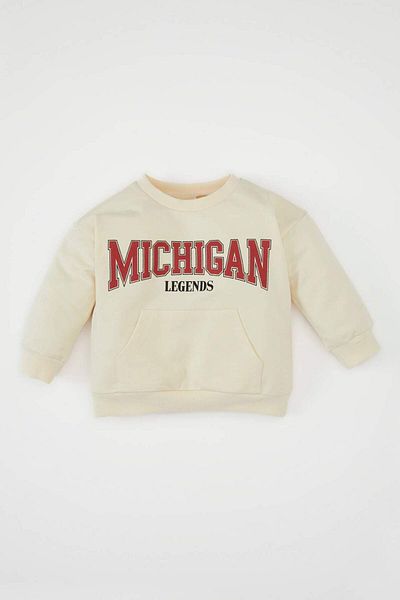 DeFacto Baby Boy Crew Neck Printed School Sweatshirt D2593A524Au