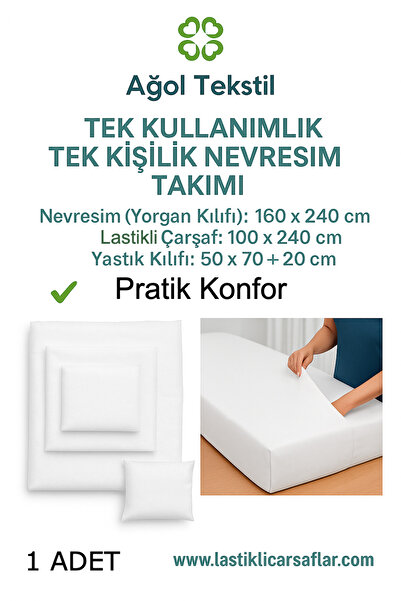 ağol tekstil Single Duvet Cover Set – Disposable |   Sheet Quilt Cover Pillow...