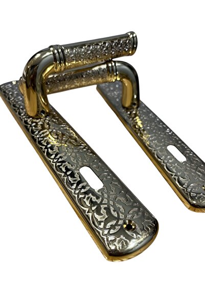 Veka Doğanlar Marka Dekoratif Oda Kapı Kolu Takımı – Altın Renk, Motifli