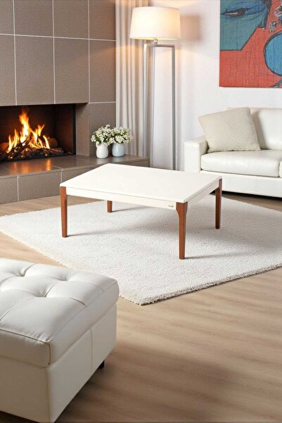 Akabesan Aksesuar Uras Serisi Krem Renk Ahşap Ceviz Ayaklı 1.sınıf Kayın Ağac...