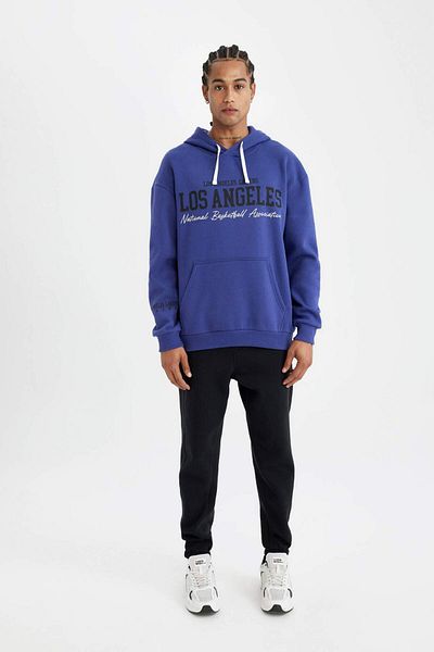 DeFacto DeFactoFit NBA Los Angeles Lakers Oversize Weites Schnitt Rundhals Dickes Sweatshirt C9255AX24AU
