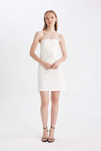 DeFacto Strapless Bengalin Mini Dress D4193Ax24Hs