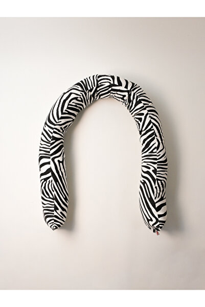 Galia Tasarım Candy - Zebra Desen Siyah Beyaz Çok Amaçlı U Şekilli Sosis Yastık