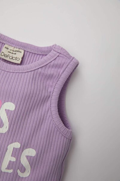 DeFacto Kız Bebek Bisiklet Yaka Baskılı Atlet C8630A524SM