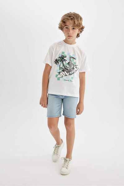 DeFacto Boy's Short Sleeve Crew Neck T-Shirt - D0438A824HS