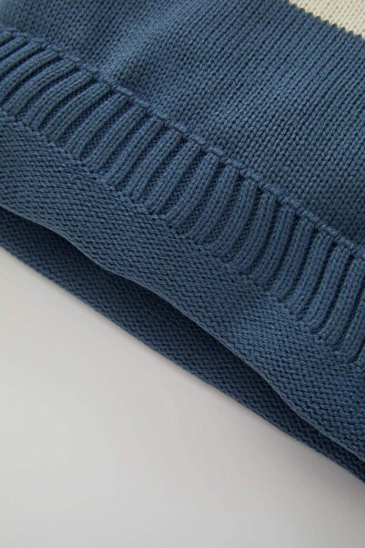 DeFacto Erkek Bebek Renk Bloklu Bisiklet Yaka Triko Kazak C8875A524AU