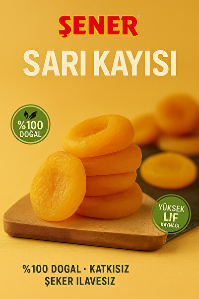 Şener Meyve Kurusu Sarı Kuru Kayısı Jumbo 100 Gr Atıştırmalık