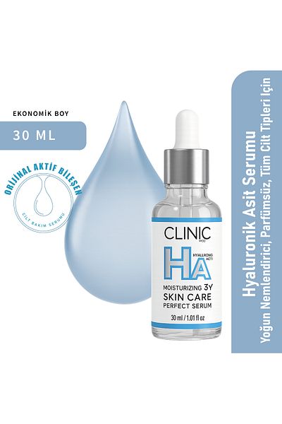 CLINIC PYROO Hyaluronic Acid Serum – Intense Moisturizing, Fragrance-Free, for All Skin Types 30 ml