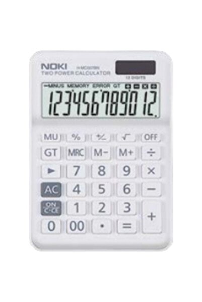 Noki Hesap Makinesi 12 Hane Beyaz H-mc007bn