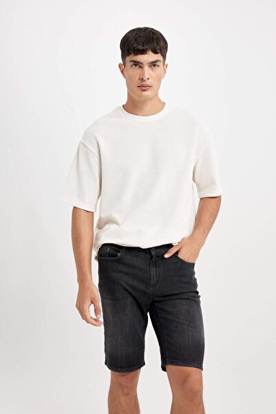 DeFacto Regular Fit Jean Bermuda Şort D3960AX24SM