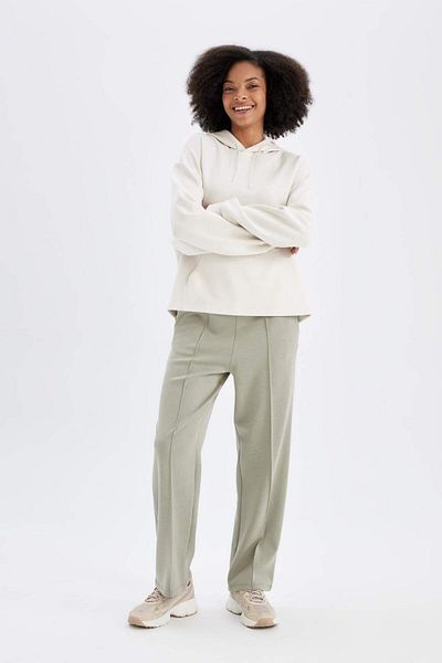DeFacto Fit Sportsman Jogger-Trainingsanzug, Basic Straight Standard Fit Wide Leg Skuba Diving Fabric A5628ax24