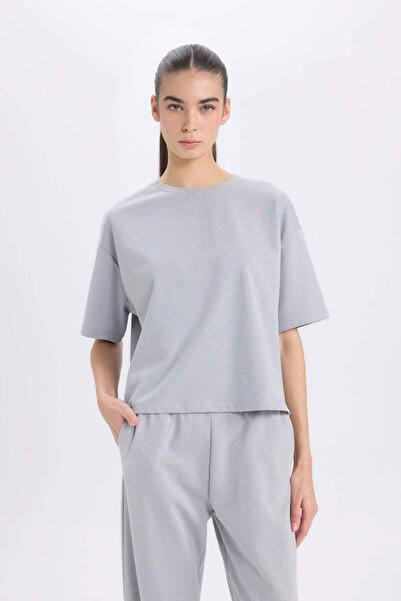 DeFacto Relax Fit Rundhalsausschnitt Basic Plain Kurzarm-T-Shirt C7630AX24AU