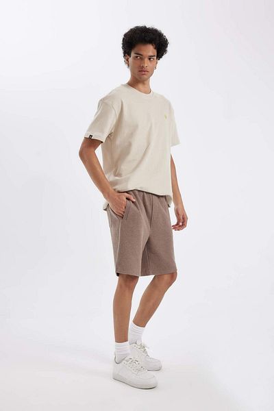 DeFacto Pantaloni scurți Bermuda din țesătură Regular Fit Thessaloniki cu buzunare D4546AX24SM