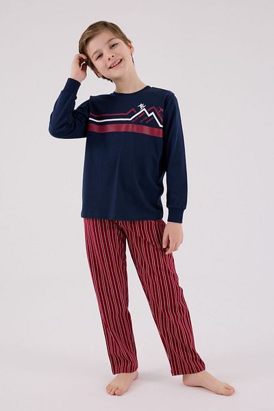 Rolypoly Boy's Navy Blue Pajama Set