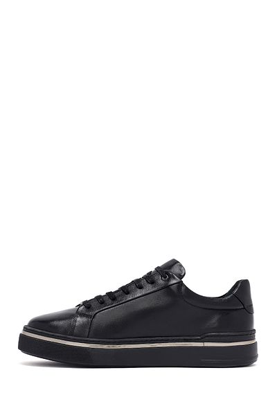 Derimod Men's Black Lace-Up Leather Sneaker 25Wfd654618