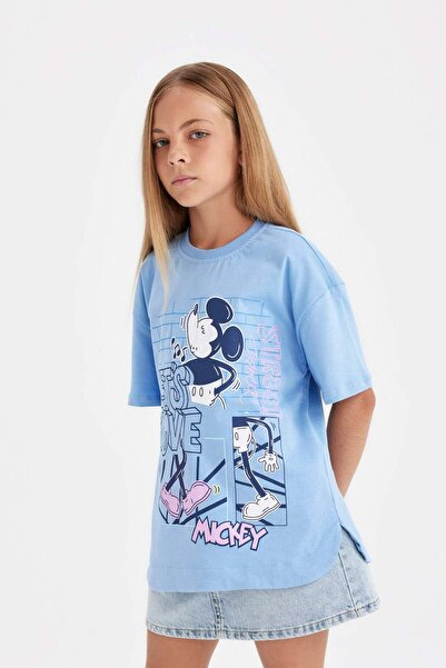 DeFacto Dívčí tričko Disney Mickey & Minnie - Relax Fit, výstřih, krátký rukáv C7356A824AU