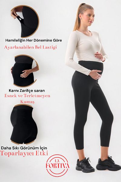 Fit & Fit Tayt Straffende Leggings aus schwarzem Stahl mit extra hoher Taille und breitem Bund