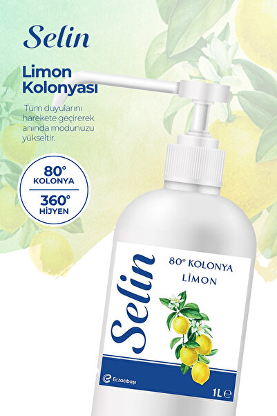 Selin Limon Kolonyası Şişe 2 LT (1 LT x 2 Adet)