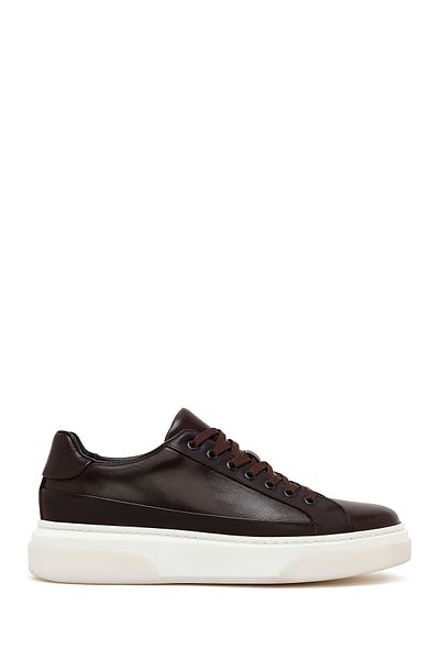 Derimod Men's Brown Lace-Up Thick Sole Leather Sneaker 25Wfd610918