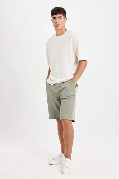 DeFacto Regular Fit Gabardine Bermuda Shorts D2899AX24HS