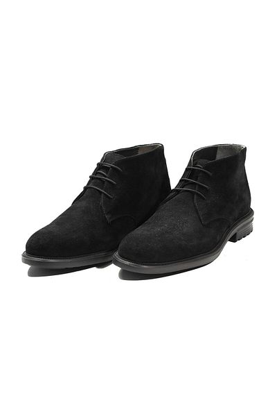 Dufy Men's Black Suede Casual Boots - 92068