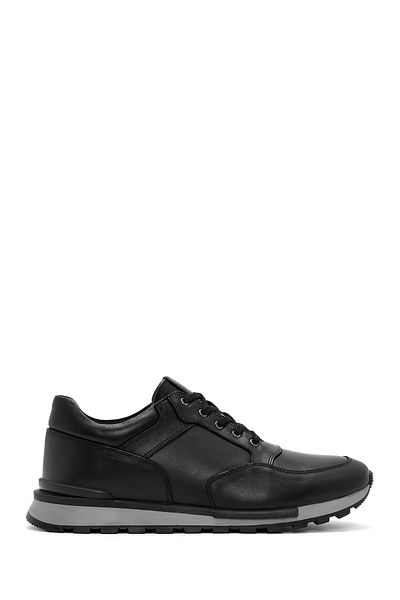 Derimod Men's Black Lace-Up Leather Casual Sneaker 25Wfd674218