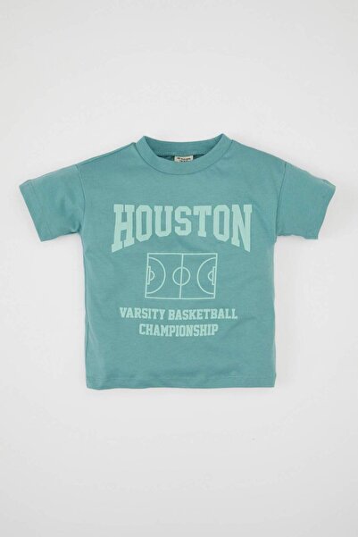 DeFacto Μπλουζάκι με κοντό μανίκι με στάμπα για αγόρι D3866A524SM