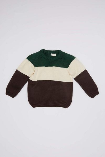 DeFacto Baby-Jungen Rundhalsfarbe Block Strickpullover A3850A524WN