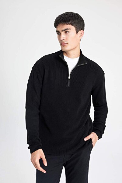 DeFacto Loose Fit Balıkçı Yaka Selanik Kumaş Kazak B9706AX24AU