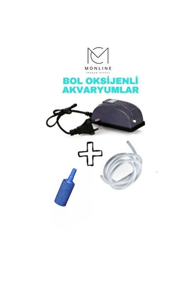 Genel Markalar Fanus Ve Akvaryum Için Oksijen Hava Seti (HAVA MOTORU HAVA HORTUMU HAVA TAŞI) Komple Set