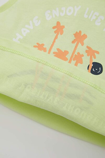 DeFacto Erkek Bebek 2li Takım Palmiye Baskılı Atlet Şort Penye D1510A524SM