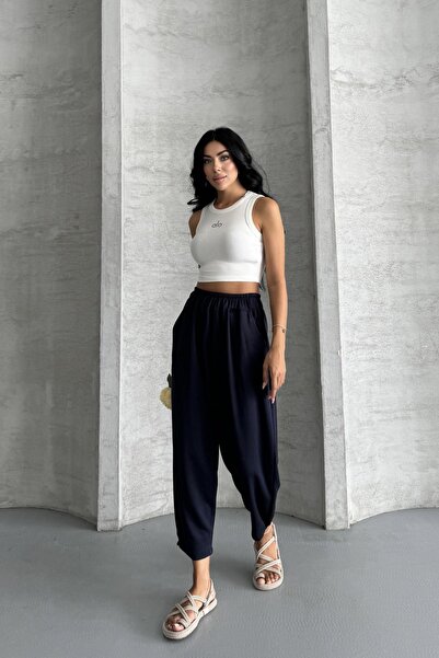 İstangül Butik Everyday Comfort Modal Fabric High Waist Comfortable Pants