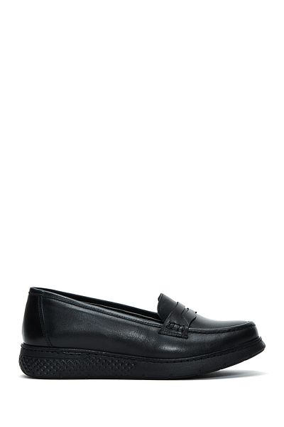 Derimod Women's Black Leather Comfort Loafer 25Afd410018