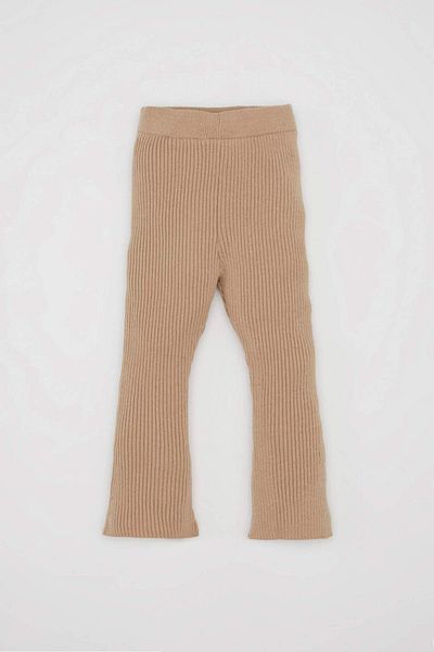 DeFacto Leggings de tricotaj bej cu picioare spaniole pentru fetiță C8442A524WN