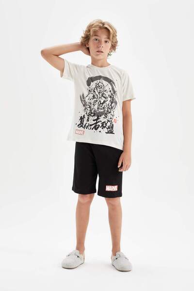 DeFacto Хлопчачий піжамний комплект Marvel Avengers з коротким рукавом і шортами C5506A824SM