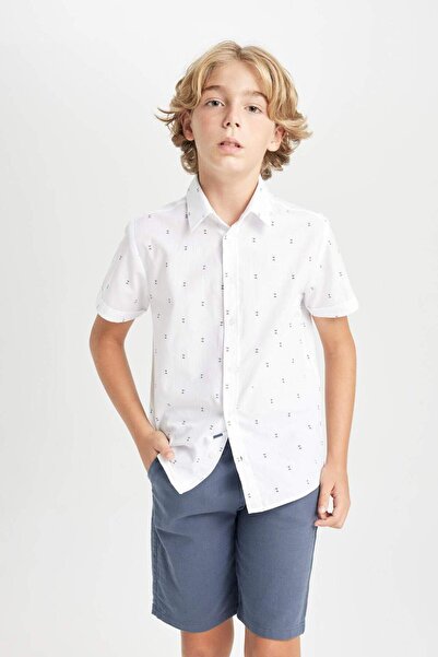 DeFacto Erkek Çocuk Keten Görünümlü Şort C5241A824HS