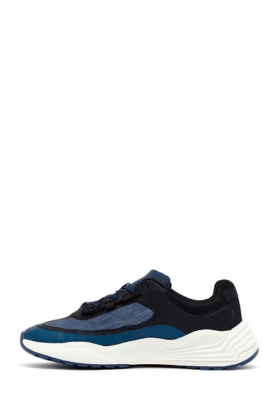 Derimod Acbc X Derimod Men's Navy Blue Laced Thick Sole Fabric Sneaker 25Sfd78026F