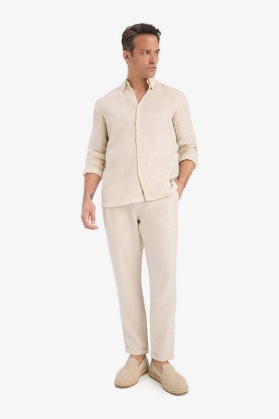 DeFacto Pantaloni de in, cu picioare duble, C1826AX24SM