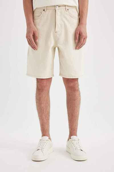 DeFacto D3936AX24SM, Modell Straight Fit Jeans-Bermudashorts